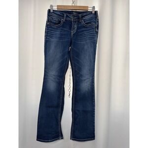 Silver Jeans Co Suki Slim Bootcut Jeans Dark Wash W27 L31